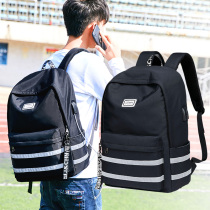 Hong Kong 2021 new fashion student backpack mens tide large capacity junior high school schoolbag men travel backpack