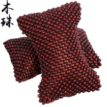 Summer new car natural wood bead headrest handmade pillow Car massage neck pillow bone pillow for four seasons