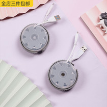 Mobile phone cable reel data cable storage car charging cable telescopic box mouse wire retractor headphone wire Winder