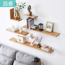 Solid wood word partition Wall shelf Wall wall shelf Bedroom shelf Living room TV wall bookshelf board