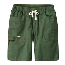 Summer overalls mens multi-pocket casual shorts cotton ins five-point pants loose three-dimensional bag Tide brand Hong Kong style pants