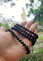 Small leaf red sandalwood silver silk auspicious cloud Putuo Mountain Buddha beads 108 Nian Buddha beads can be worn gift box packaging