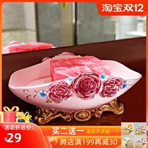 European creative handmade double drain non-perforated soap box high-end toilet laundry tank resin large soap box