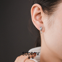 Plain new simple temperament earrings female tide ear jewelry small elegant niche advanced earrings