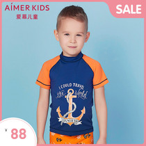 Adoring children boy boy boy boy baby nautical adventure print spa beach short sleeve swimsuit AK267X51