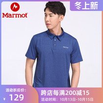 marmot Groundhog spring and summer new sports outdoor moisture wicking quick-drying mens short sleeve T-shirt polo shirt