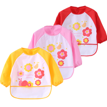 Waterproof Backwear Unisex Baby Baby Meal Hoodie Bib Painting Dress Children Apron Summer Thin 3pcs