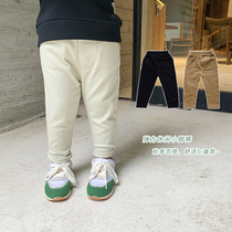 Cute Germination Boy Pants Autumn Style 100 Hitchhiking Children Long Pants Twill Pants Twill Boy Pants Male Baby Spring Autumn Casual Pants