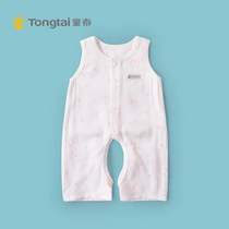 Tongtai cotton newborn clothes baby gauze jumpsuit 0-1 year old male and female baby ha clothes climbing clothes summer clothes