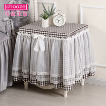 Qiaozhi life bedside table cover cloth dust cover Bedside table cover Cotton cotton cover Princess wind lace custom