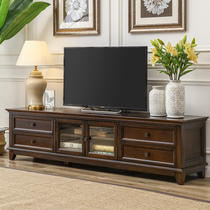 Hinton American TV cabinet coffee table combination solid wood TV cabinet furniture set simple floor cabinet living room multifunctional