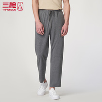 Three gun cotton home pants men summer pajama pants water soft cotton men home trousers pantsuits elastic pants 61087