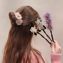 Gball head Korean hair curler lazy head jewelry simple fluffy tie hair ornaments flower bracts head Hairband artifact hairclip