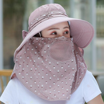  Riding spring and autumn hat female Korean version of the tide Summer fashion sunscreen sunshade face protection Fishing portable tea hat full