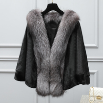 Minke fur coat female fox fur collar whole mink short sheet Haining imported leather grass velvet 2021 fashion new young