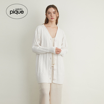 gelato pique autumn winter half fleece women cardigan solid color woven soft home pajamas PWNT204070