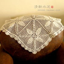 Shandong pure handmade European American country vintage lace cotton crochet crochet crochet hollow sofa towel square cover cloth