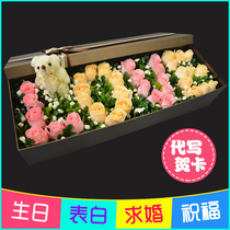 Rose gift box Dalian City Tongcheng Fresh flower shop Express Dalian City Jinzhou District Development Zone Valentines Day delivery to the door