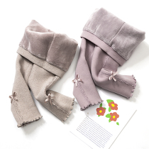  Girls  leggings plus velvet thickened cotton extra thick one-piece velvet winter super thick lamb velvet Western style long pants