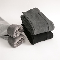 Japanese spiral leggings plus velvet thickening warm high waist thin cotton one piece stitching elastic pants womens outer wear