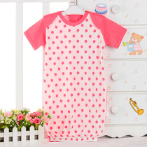 Baby Bamboo Fiber Sleepwear Pajamas 1 Year Old 6 Months Spring Summer Clothes 2 Envelopes Collar Girl Sleeping Bag 3 Beginner Baby Clothes
