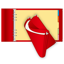 B5 horizontal detachable soft leather sheet loose leaf notebook notepad stationery large thick thick square book grid horizontal line blank financial bookkeeping Cornell 5r memory notebook