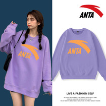 Anta Sweatshirt Women 2021 Spring and Autumn Round Neck Loose Trend Joker Pullover Slim Top Casual Sportswear