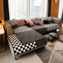 Minshun Thousand-bird-style sofa cushion light extravagant all season non-slip sofa cover upscale Nordic winter sofa cushion