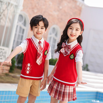 School uniform garden uniform kindergarten summer short sleeve suit JK summer dress Childrens Day primary school class uniform performance New