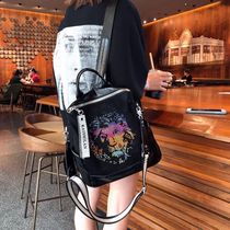 Korean version of the versatile backpack womens ins trend fashion 2022 new leather backpack large capacity dual-purpose cross bag