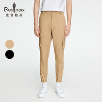 Bjørn Löfven Spring Summer New Mens Legging Straight Leg Pants Multi-Pocket Fashion Casual Pants