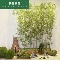 Simulation of bamboo landing fake bamboo living room new Chinese Zen green plant potted ornaments large plant decorative bonsai