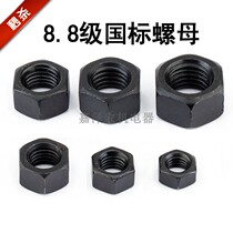 8 level high strength black hexagon nut hexagon nut national standard nut screw M8M10M12M14M16M18