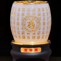 Glazed jade rotating pen holder pendulum piece Baifoto creative handicraft desk contained and sent a friend to lead the gift