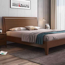 Nordic solid wood master bedroom with double bed modern minimalist small family type 1 8 m wedding room large bed 1 5 m light lavish single bed