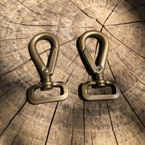 Small bronzed dog buckle hook key chain retro solid brass unit price for one price of 20mm inner diameter