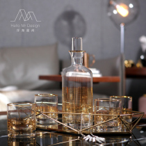 Modern minimalist light luxurious crystal glass foreign wine bottle wine with whisky wine glasses wineglasses decorated with wine bottles