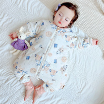 Baby Sleeping Bag Anti-Thral Child Anti-Kick By God Instrumental Baby Sleeping Anti-Cool Integrated Quilt All Season Universal