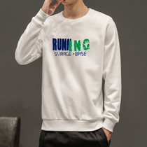 Mens Round Neck Hatless Pullover Sweat Korean Fashion Round Neck Mens Autumn Top Loose New Long Sleeve Jacket