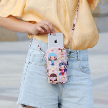 Cartoon mobile phone bag shoulder bag shoulder bag womens casual small bag large wallet sports arm bag multi-function mobile phone bag