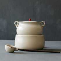 Tang Dynasty decocted tea plant ash decoct tea brewing water boiler set retro kung fu tea set electric pottery stove black tea cooking tea stove