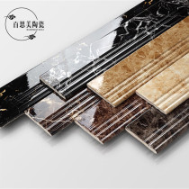 Total Porcelain Skirting 100x800 Living-room Imitation Marble Foundation Wire Tile Bedroom Thermal Transfer Ground Corner Skirting Corner