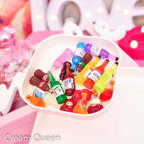 Emulated wine bottle XO foreign wine cocktail Korea clear wine cass resin accessories Diy mobile phone shell drop glue