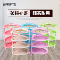 Shelf Plastic Triangular Four-Floor Bathroom Kitchen Living-room Set-Floor Containing Shelf