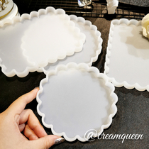 Wave Side Lace Rectangular Round Mirror Base DIY Drop Glue Plaster Swing Table Parking Card Holder