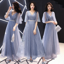 Bridesmaid dress banquet 2021 new host Peoples Chorus Performance dress dress dress long dress dress women