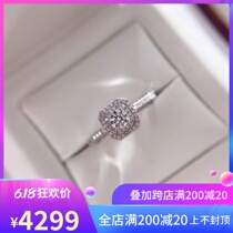 18K Diamond Ring Around 20 Diamond Ring Double Volleyball inlaid with FG Color Natural Diamond Spot Wedding Diamond Ring