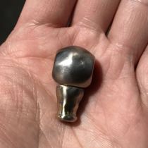 Old snowflake silver large Buddha head to hole 16mm