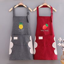 Apron sleeve two-piece set 2021 new cotton breathable net red with the same creative female summer home kitchen fabric