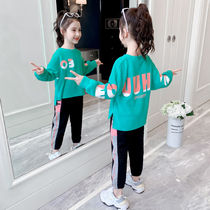 Childrens clothing girls autumn suit 2020 new Korean version of net red childrens sports fashion spring and autumn two-piece set